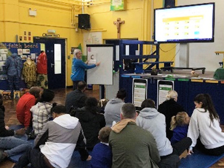 Phonics Workshops with parents and children together in school